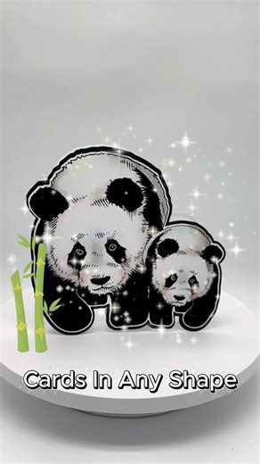 A Panda Cubs Shaped Card | DIY Card Making & Cricut Tutorial | Cards in Any Shape