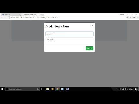 Bootstrap Modal Login Form (POPUP WINDOW)