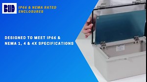 BUD Industries NBD-10442 Plastic Indoor Box with Clear Door 11.02" L x 7.49" W x 5.03" H, Gray