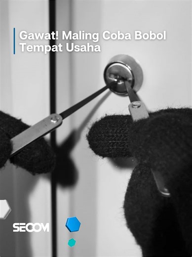Tetap berhati hati, pastikan semua sudah terkunci rapat, dan pakai SECOM untuk keamanan tempat usahamu! ✨ #fyp #SECOM #maling #alarm #security #pekanbaru