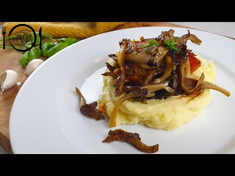 Pečená Hlíva ústřičná s dýní. Hlíva ústřičná recept.