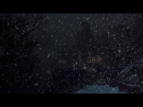 Snowstorm on the Ancient Castle | Howling Wind, Warm Light in the Castle Help Sleep Well