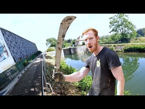 Magnet fishing in a dangerous district of Dijon