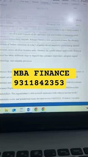 PROJECT REPORT FOR MBA IN FINANCE | FINANCE TOPICS | MBA FINANCE #mbaproject #mbaresearch #amity