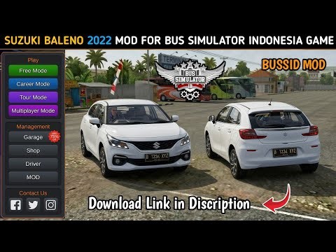 Suzuki Baleno 2022 Mod For Bussid | Bus Simulator Indonesia | Free Download | BUSSID