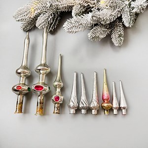 Small Christmas Top Glass Christmas Tree Topper Old Tree Top Vintage Xmas Decoration - Etsy