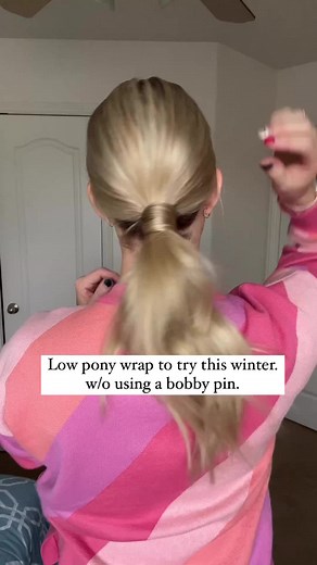Sleek Low Ponytail with Hair Wrap Tutorial