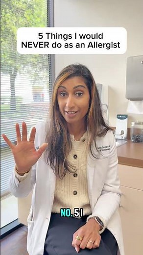 5 things an Allergist would NEVER do 👇