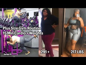 PLUS SIZE GYM WORKOUT | STAIR MASTER & WEIGHTS | Cardio Routine For Weight Loss