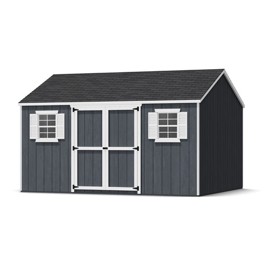 Little Cottage Co. 12x14 Value Workshop Shed with Operable Windows and Floor, Outdoor Wood Storage Do-It-Yourself Precut Kit