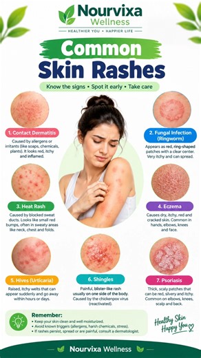 🚨 7 Common Skin Rashes You Should Know | Causes, Signs & Skin Care Tips #skinissues #itchyskin