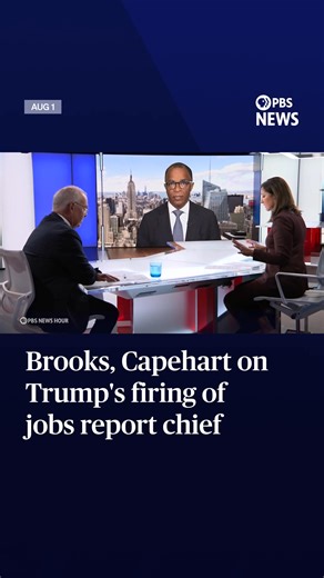 16K views · 458 reactions | New York Times columnist David Brooks and Jonathan Capehart of MSNBC joined PBS News Hour's Amna Nawaz to discuss the week in politics, including President Donald Trump firing the head of the agency that produces the monthly jobs report, the White House surveying the humanitarian situation in Gaza on Friday and former Vice President Harris making her first television appearance since losing the election. | PBS NewsHour | Facebook