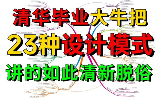 清华毕业大牛终于把23种设计模式讲的如此清晰脱俗，保姆级教程通俗易懂