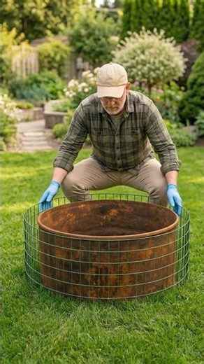 Transform a Rusty Barrel into a Charming Flower Pot! 🌸 DIY Garden Makeover