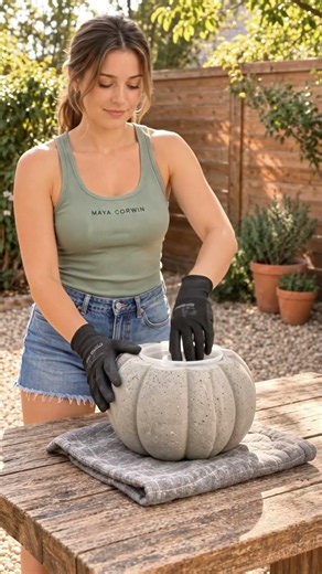 The Cement Pumpkin That Never Rots 🎃 DIY Planter