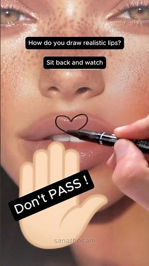 Do This to Outline Your Lips #art #drawingtutorial #drawing #tutorial #acrylicmarkers