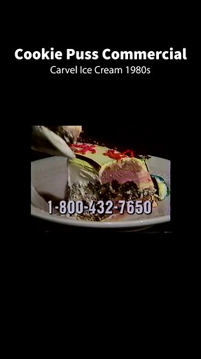 The iconic Carvel Cookie Puss cake! #1980s #80s #retro #commercial #carvel #cake #CleanTok #VisionBoard