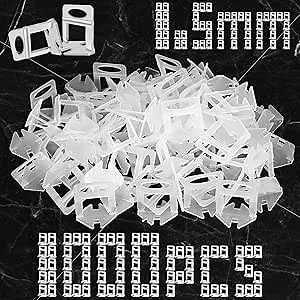 Tile Leveling System Clips 1/16 Inch (1.5mm) 1000Pcs Tile Spacers Leveling Clips Tile Leveler Tools for Professional Floor Wall Ceramic Tile Stone Installation