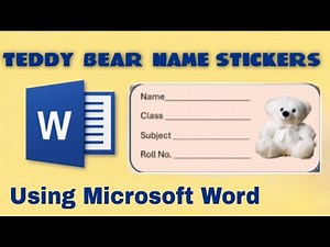 How to create name sticker with picture in Microsoft Word