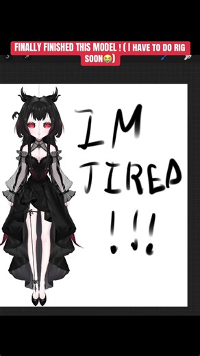 FINALLY!!! comms are open ! Comm for this wonderful person @Bloodspire #commision #hehe #red #vtuberModel #sorry