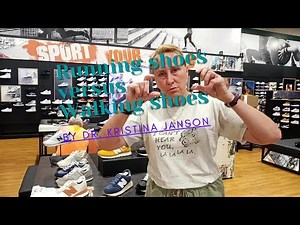 Running shoes versus walking shoes