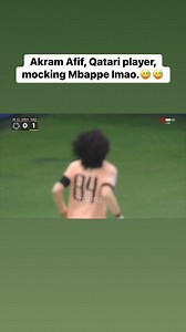 Akram Afif, Qatari player, mocking Mbappe lmao.😅😅 | Rafael Hernández