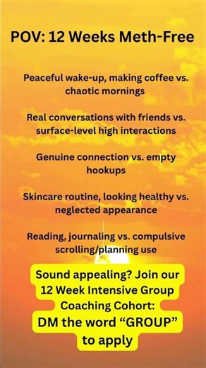 POV 12 Weeks Meth Free