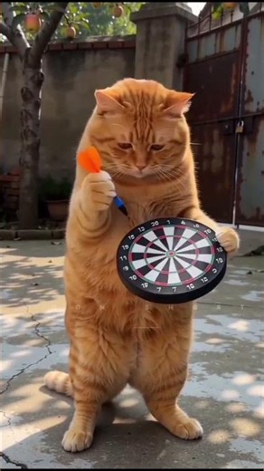 Miss Target 😂 Funny Cat Dart Challenge