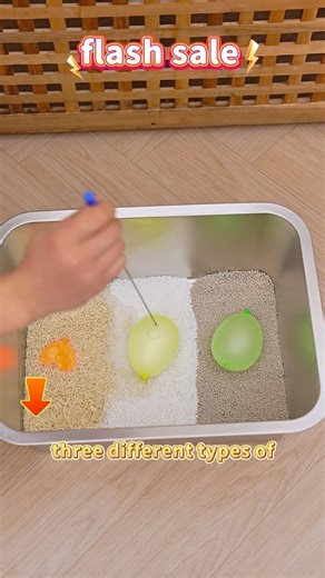 When I tested 3 different types of cat litters with water balloons?#cat #cats #pets #pet #petlover