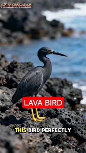 The Bird That Blends Into Lava #animalfacts #amazinganimals #wildlife