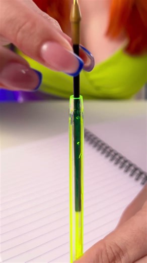 GLOWING PEN PRANK! 🤩 Unbelievable Glow Stick Hack! #shorts