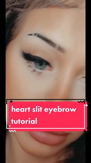 tutorial on heart slit eyebrows 💓 #makeuptutorial #fyp #heartsliteyebrows
