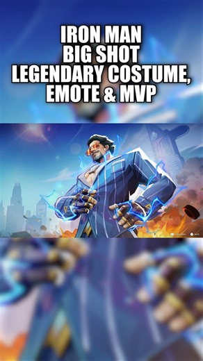 Marvel Rivals- Iron Man Big Shot Legendary Costume, Emote & MVP