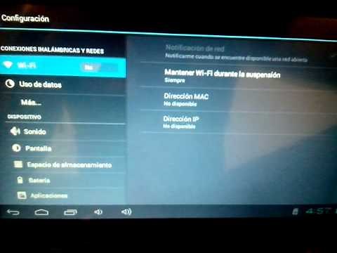 Error en tablet no se activa wifi