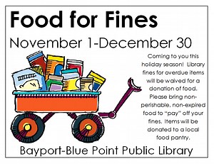 Food for Fines at the Bayport-Blue Point Public Library