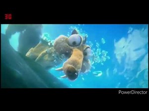 ice age: continental drift underwater scene slow motion