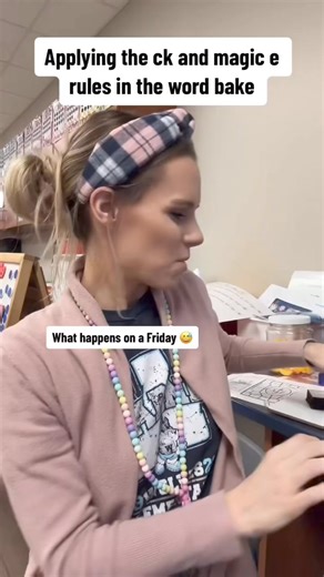 Applying the ck and magic e rules in the word bake!*Ck comes in a one syllable word immediately after a short hat happens on a Friday•• Comment magic for silent e resources!#scienceofreadinginstruction #learntowrite #scienceofreading #sor #teachingontiktok #teachingideas #mappingwords #blending #segmentingsounds #reading #tpt #tptseller #tptresources #spelling #teachers #phonics #teacheractivities #kindergarten #kinderclassroom #firstgrade #writingskills #studentlearning #futureteacher #smallgro
