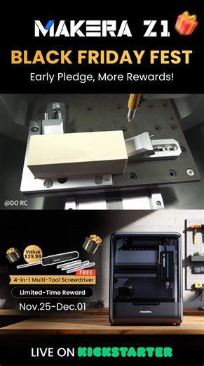 Makera Z1 🏆 The New Standard of Desktop CNC 💥 Early Bird $899 — 25% Off for a Limited Time, Bring Your Ideas to Life! Makera Z1 makes professional-grade CNC accessible to everyone: 🛠 Beginner-Friendly Setup — Start your first project in minutes 🤖 AI-Assisted Workflow & One-Click CAM — Turn designs into toolpaths effortlessly ⚙️ Auto Probing & Leveling — Industrial-grade accuracy on every cut 🔁 Quick Tool Changer — Switch tools in seconds 🪵 Multi-Material Machining — From wood to aluminum w