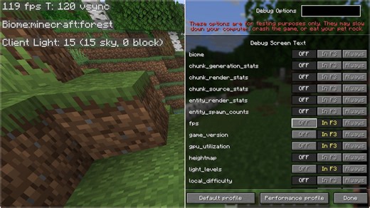 New F3 debug screen arriving soon in Minecraft Java Edition