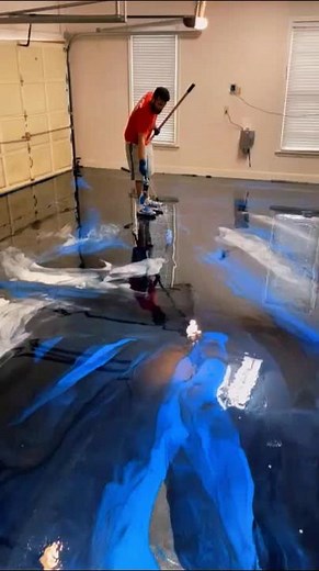 Metallic epoxy floors #metallic #epoxyresin #garagefloors #polyaspartic #ballistix