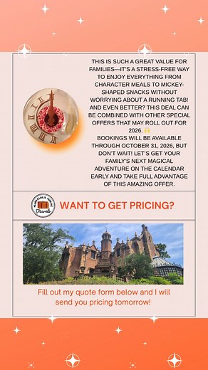 ✨ BIG Disney News Just Dropped! ✨ Looking ahead to your next magical vacation? Starting April 22, you can book your 2026 Walt Disney World vacation—and trust me, you're going to want to! 🏰 Click here to get your quote: https://bit.ly/MelissaMMT | Melissa at Marvelous Mouse Travels