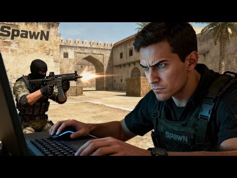 CS1.6 初代战神 SpawN 的天赋太逆天！看似莽夫式打法竟无招胜有招，对手被虐到怀疑他开了挂！#cs #沈万基cs #cs1.6 #反恐精英 #SpawN