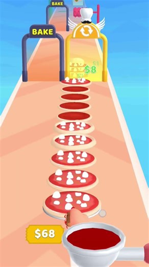 Pizza Run Gameplay| | Level 52 New Play Win #youtubeshorts #games #viralvideo #trending