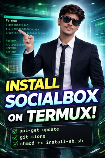 🚀 Install SocialBox on Termux – Step-by-Step (2026 Working Guide) Want to explore social media security tools on Android using Termux? This guide shows how to install SocialBox-Termux easily using simple commands. ⚠️ For educational & security research purposes only. 🔧 Installation Commands (Copy & Paste) Copy code apt-get update apt-get install git -y git clone https://github.com/samsesh/SocialBox-Termux.git cd SocialBox-Termux chmod x install-sb.sh ./install-sb.sh ✅ Requirements ✔ Android ph