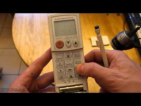 How to setup time to Mitsubishi air conditioner remote control