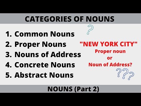 Common & Proper Nouns | Nouns of Address | Concrete & Abstract Nouns