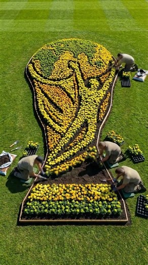 World Cup Trophy Flower Bed #architecture #offgridliving #secretbase #timelapsebuild