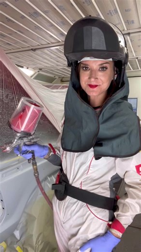 This ‘78 Bronco was a process 🤪 and before you come at me about the bumper or anything else for that matter, the customer only wanted certain things done, mmmmk? Now enjoy this red, it’s my favorite to spray. 💋 | Amy Bogner