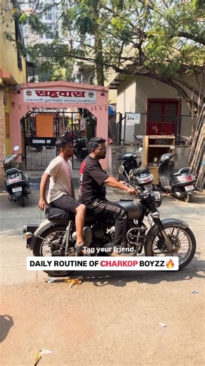 Jitendra Ghodgekar on Instagram: "DAILY ROUTINE OF CHARKOP BOYS. . . #comedy ##charkop #explore #marathi"