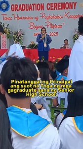 minsan na nga lang makapag suot ng toga naudlot pa. majority wins dapat optional sabi naman eh bakit nag eeksena si principal nasira tuloy ang moment nila. #trendingnow #Principal #graduation | Jenalyn Mae Obsiana